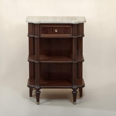 Petite Louis XVI Marble-Top Console in Mahogany