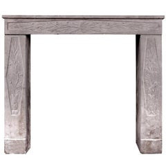 Petite Louis XVI Stone Fireplace