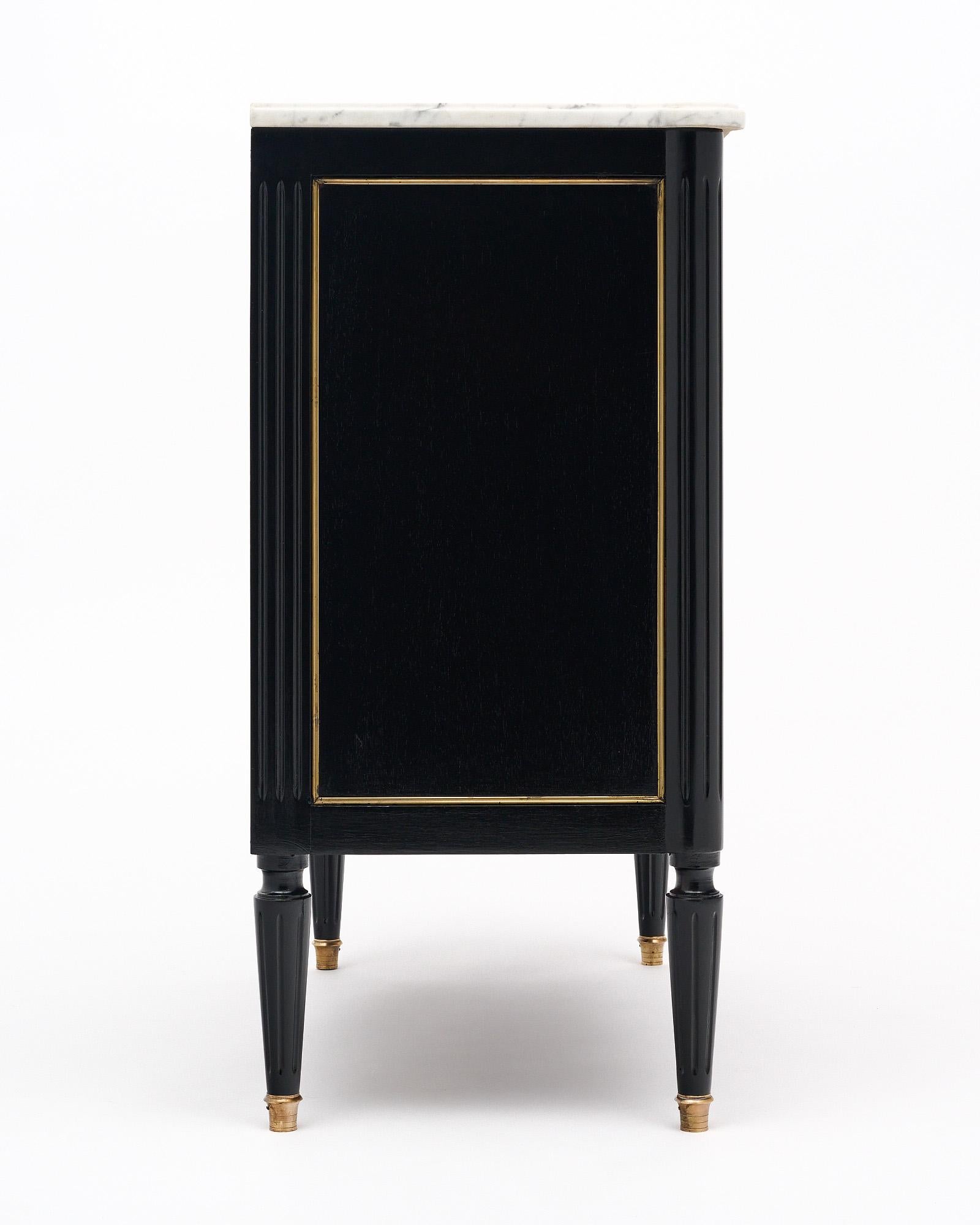Brass Petite Louis XVI Style Chest of Drawers