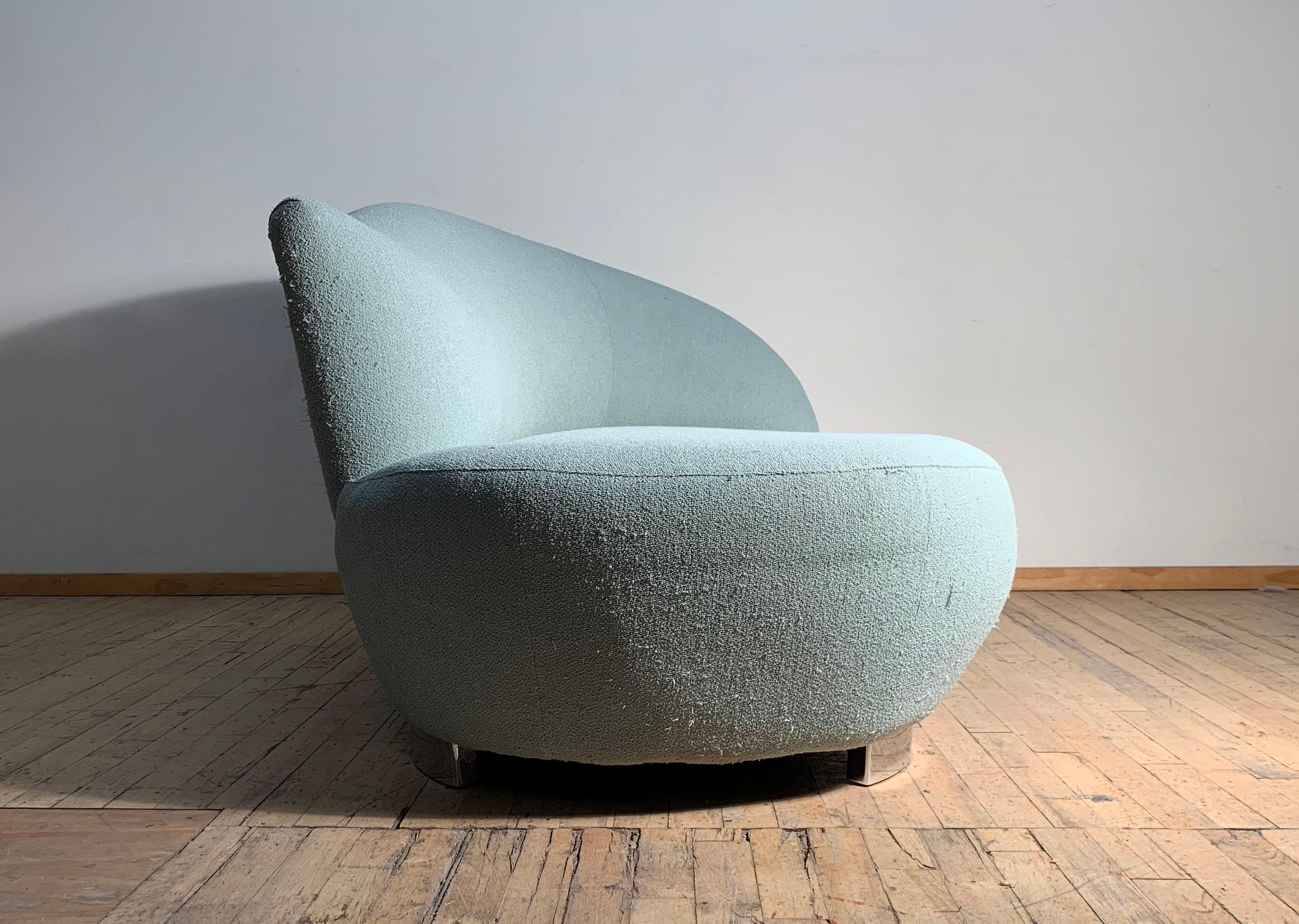 Mid-Century Modern Petite Vladimir Kagan Loveseat Cloud Sofa / Chaise Lounge 'Pair Available'