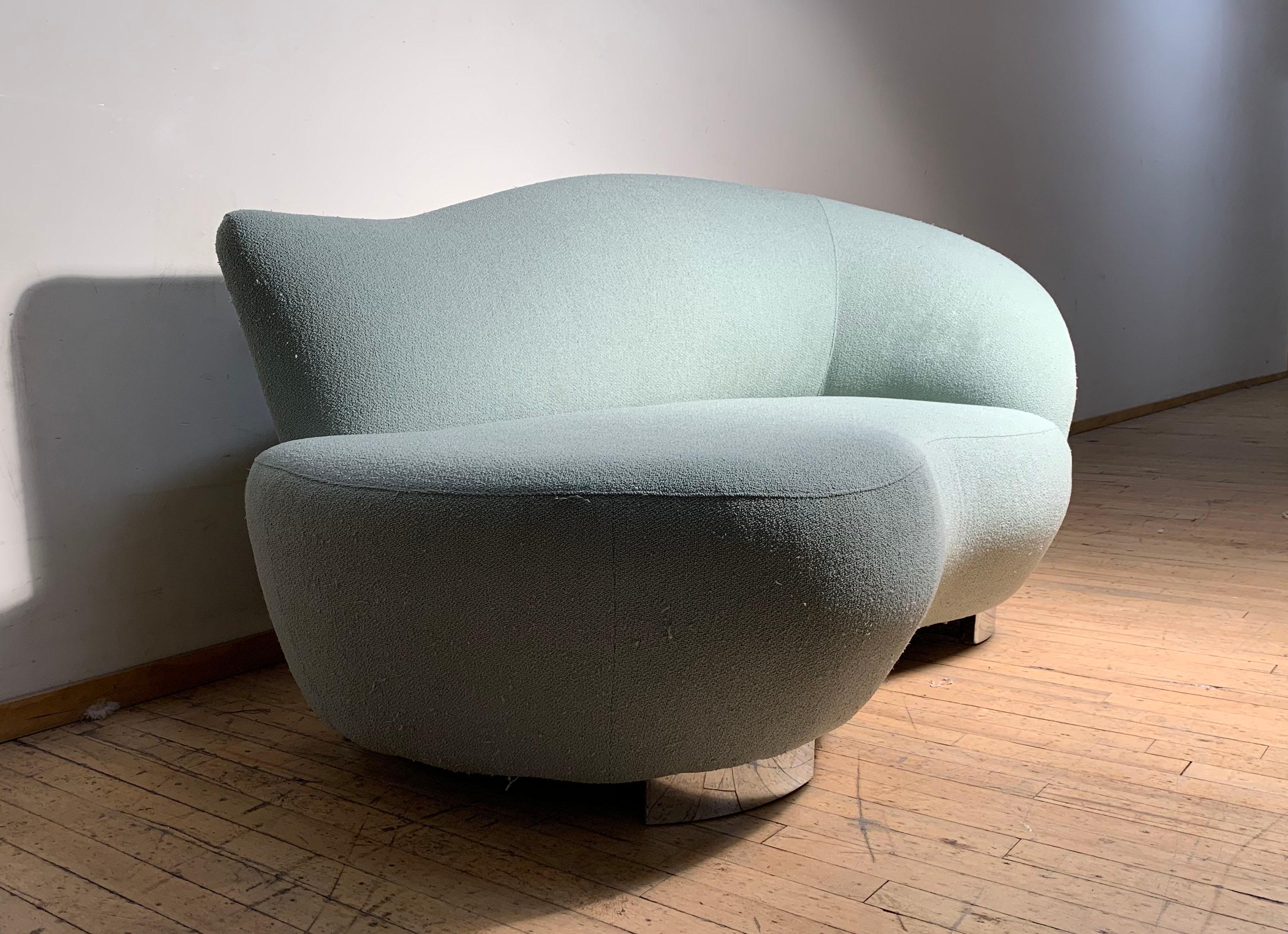 Mid-Century Modern Petite Vladimir Kagan Loveseat Cloud Sofa / Chaise Lounge