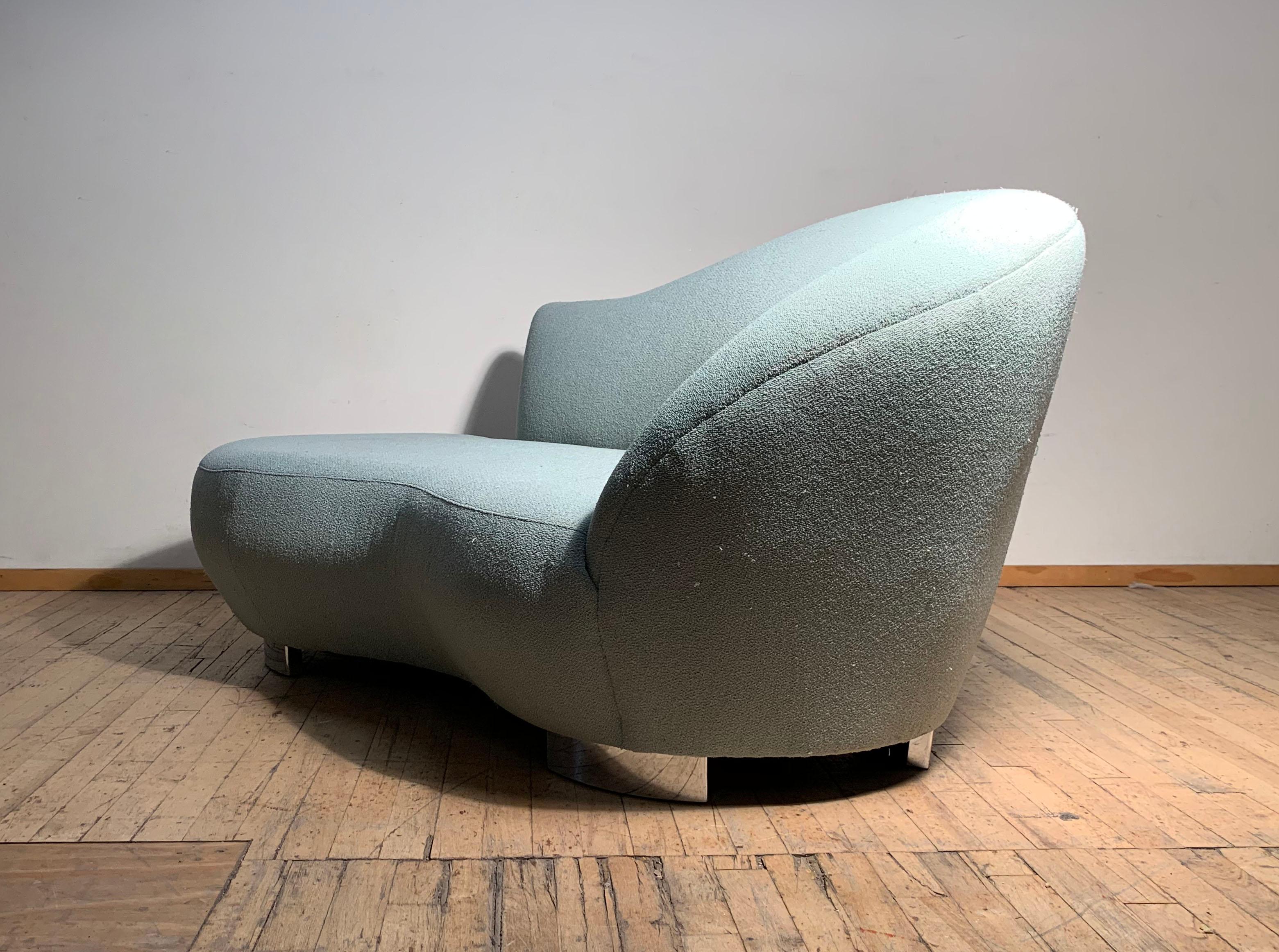 Upholstery Petite Vladimir Kagan Loveseat Cloud Sofa / Chaise Lounge 'Pair Available'