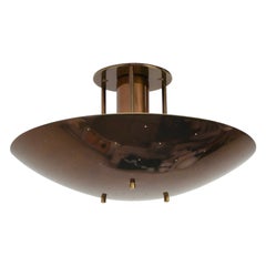 Petite LUsaucer Brass Fixture by Lumfardo Luminaires