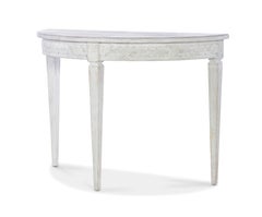 Petite Lutetia Console Table - Swedish Rubbed White