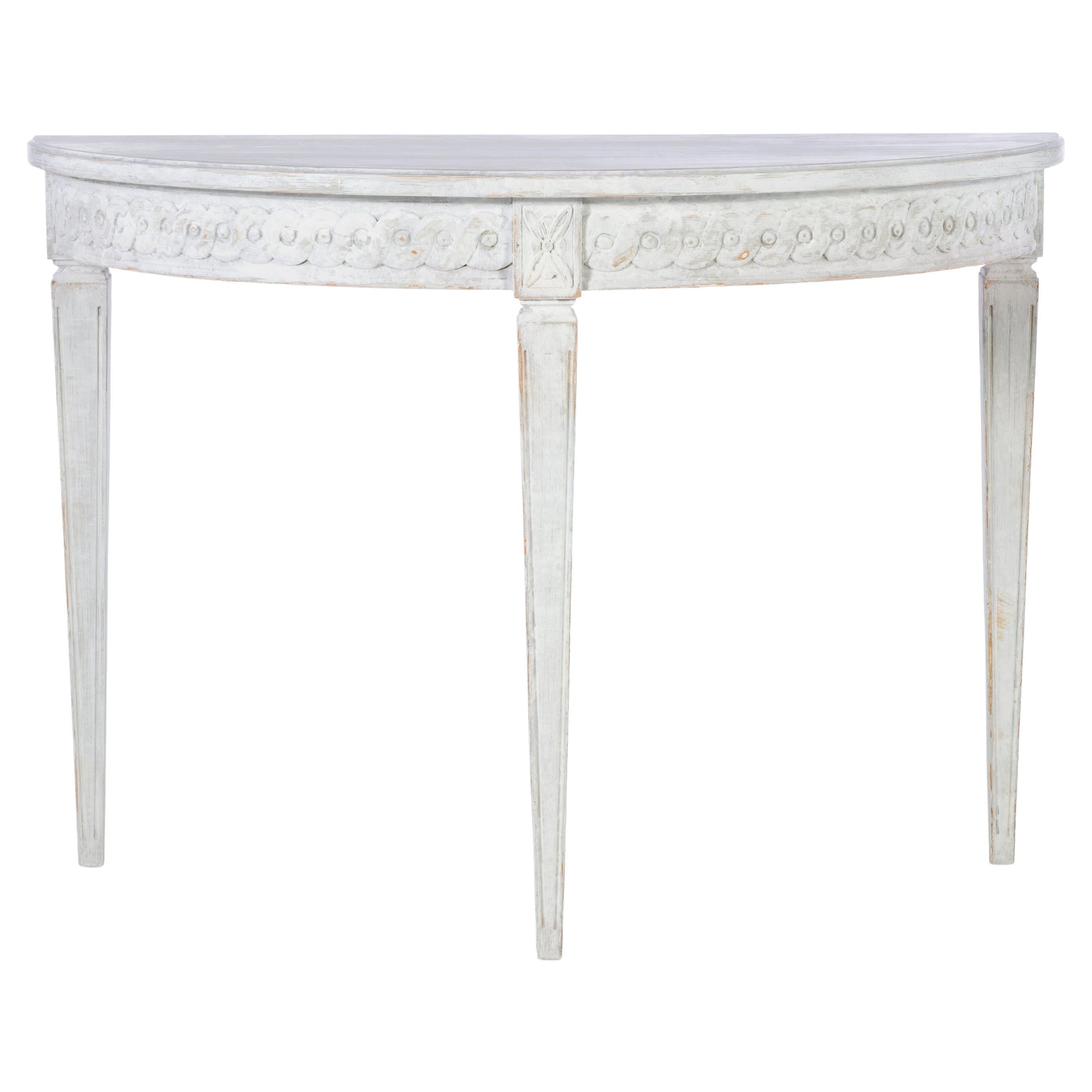 Petite Lutetia Console Table - Swedish Rubbed White