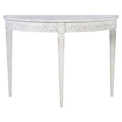Petite Lutetia Console Table - Swedish Rubbed White