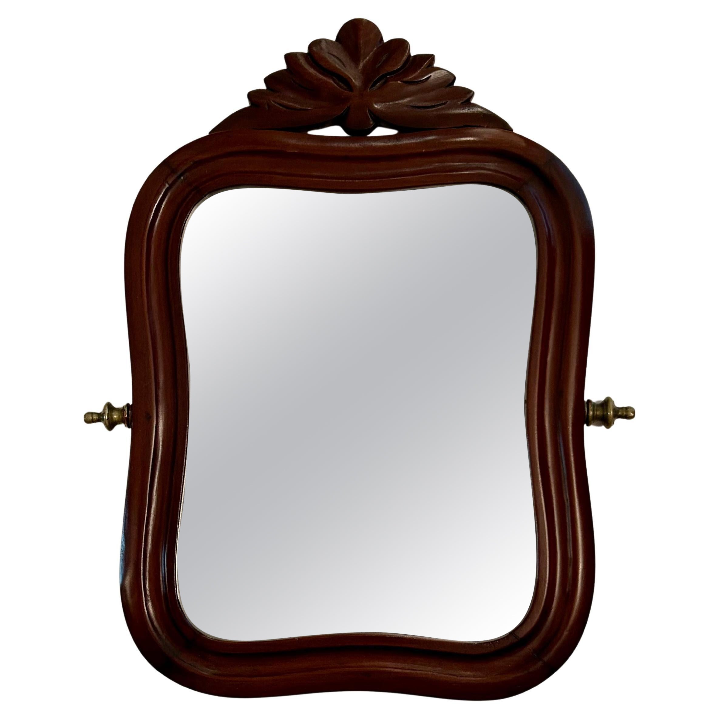 Petite Mahogany Mirror, 19th Century
