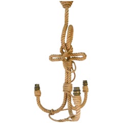 Used Petite Marine Theme Anchor Shaped Chandelier by Audoux Minet, France, 1960s