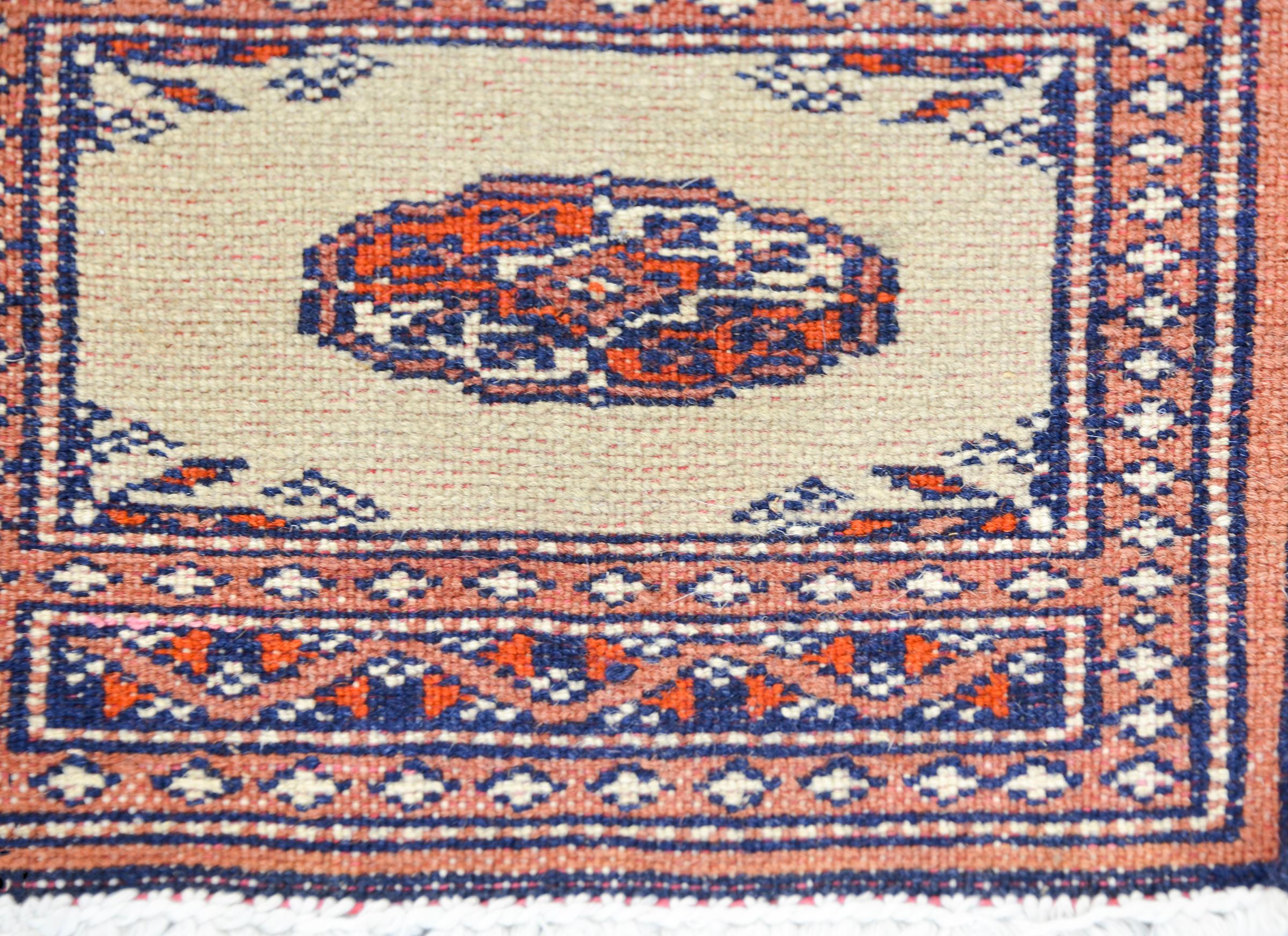 Petite Mid-20th Century Bakhara Rug For Sale 2