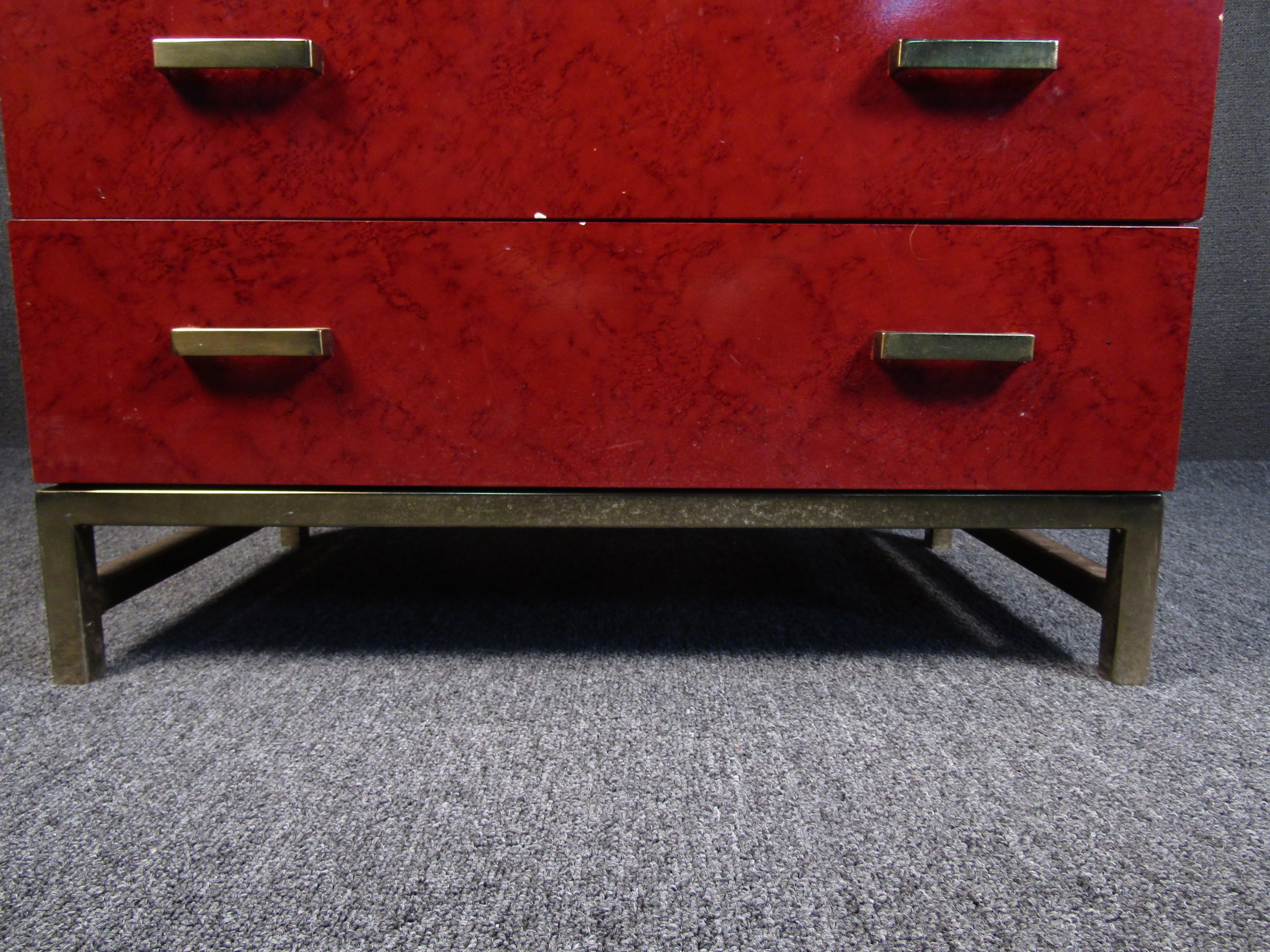 Petite Midcentury Chest of Drawers by Lane Furniture In Fair Condition In Brooklyn, NY