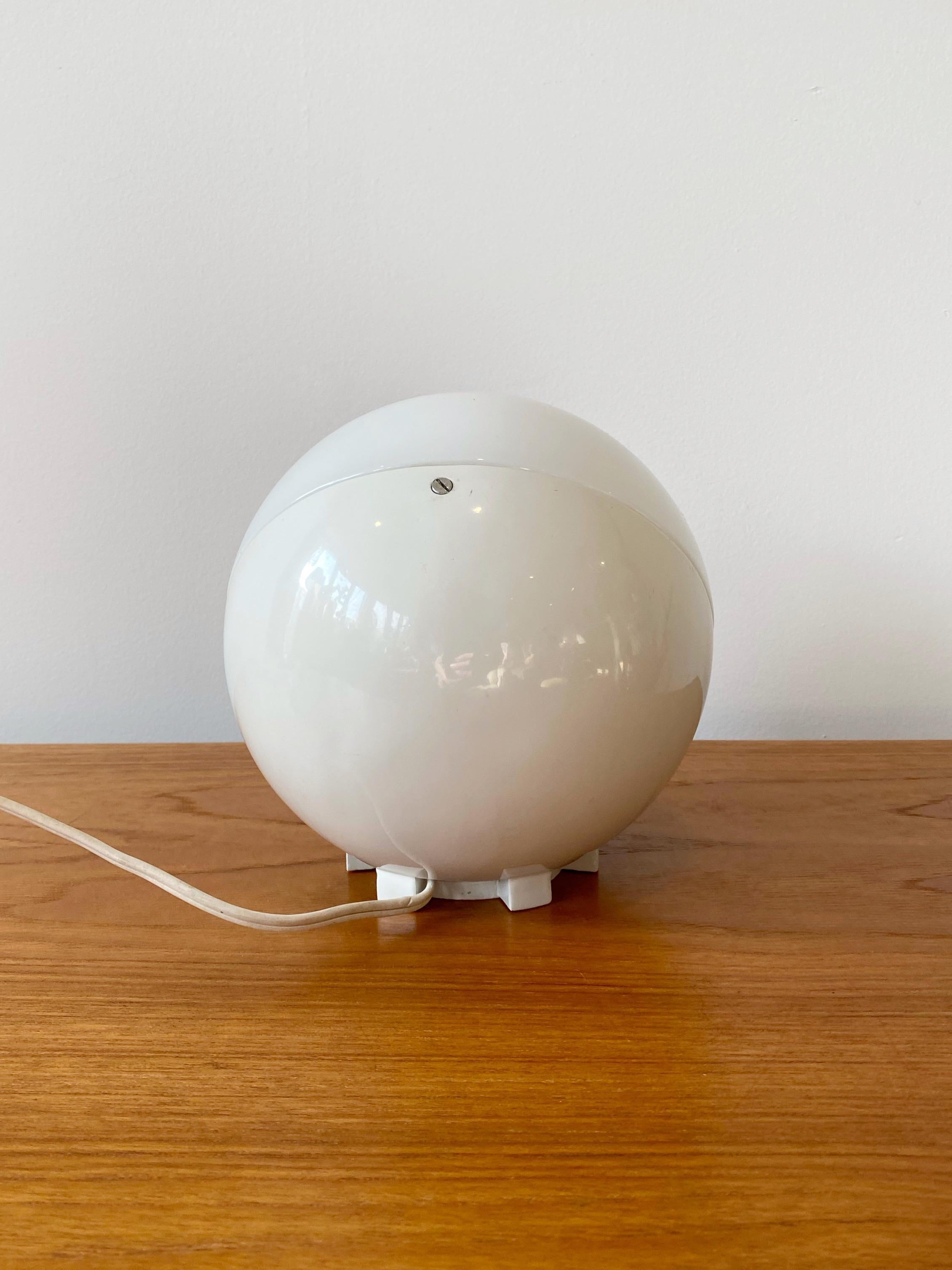 Petite Mid-Century Glass Globe Lamp, Spain In Good Condition In Brooklyn, NY