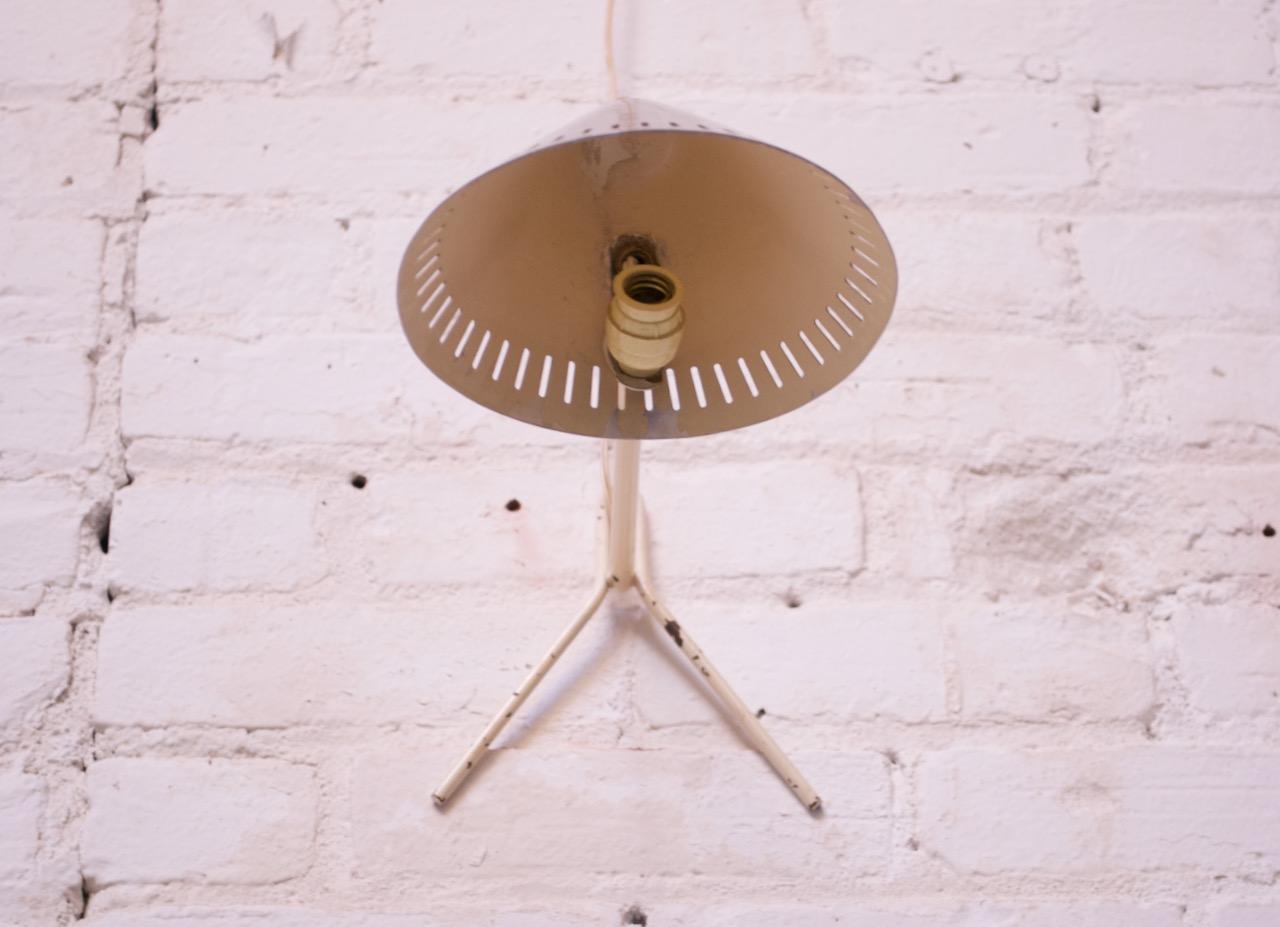 Petite Midcentury Italian Modern Metal Table Lamp / Wall Sconce For Sale 4