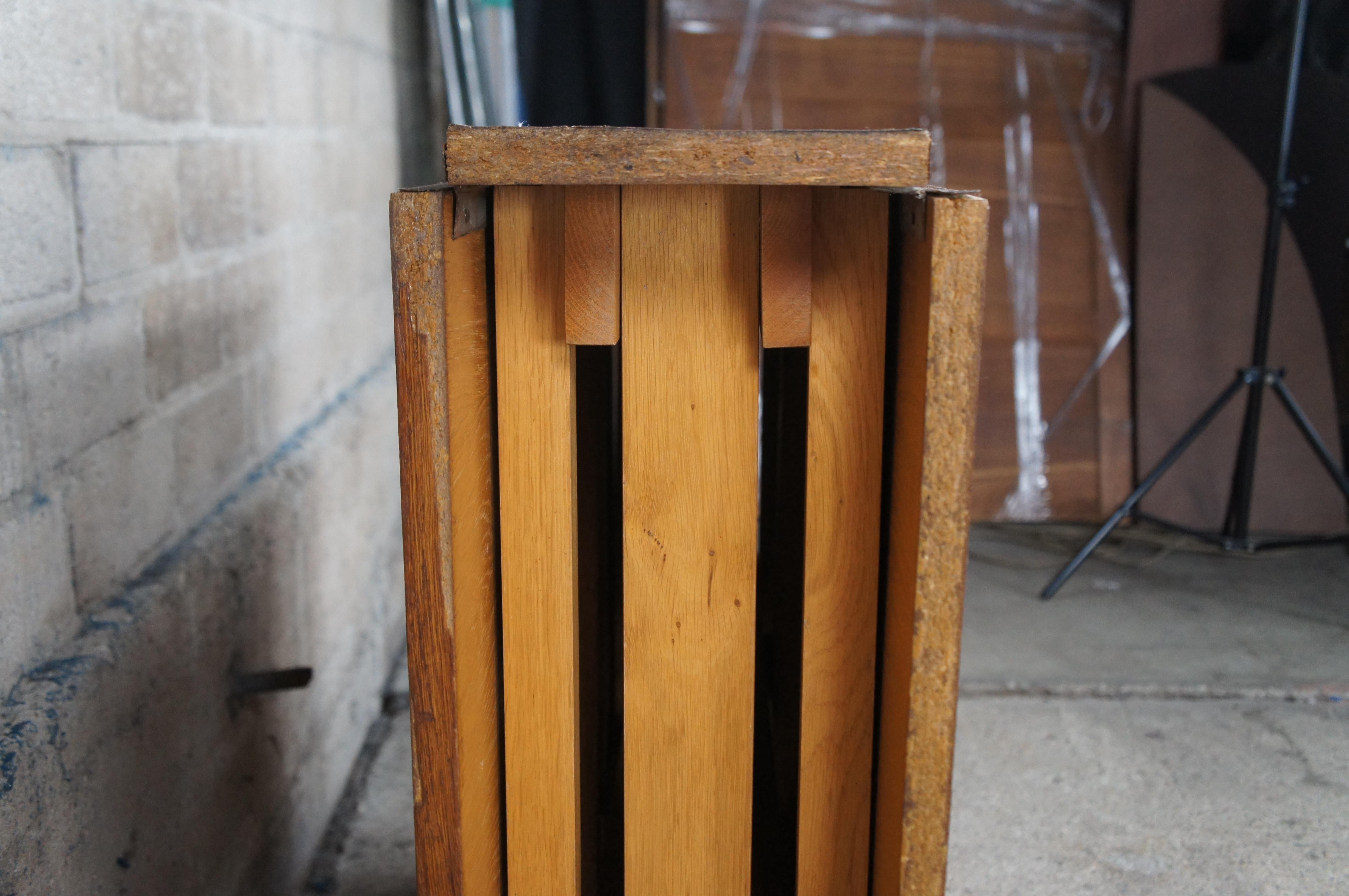 Petite Mid Century Mission Craftsman Style Oak Dropleaf Gateleg Console Table 7