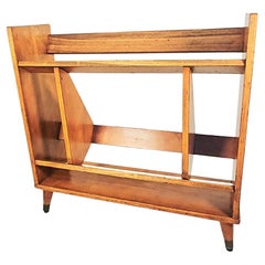 Petite Mid Century Modern Solid Wood Bookshelf
