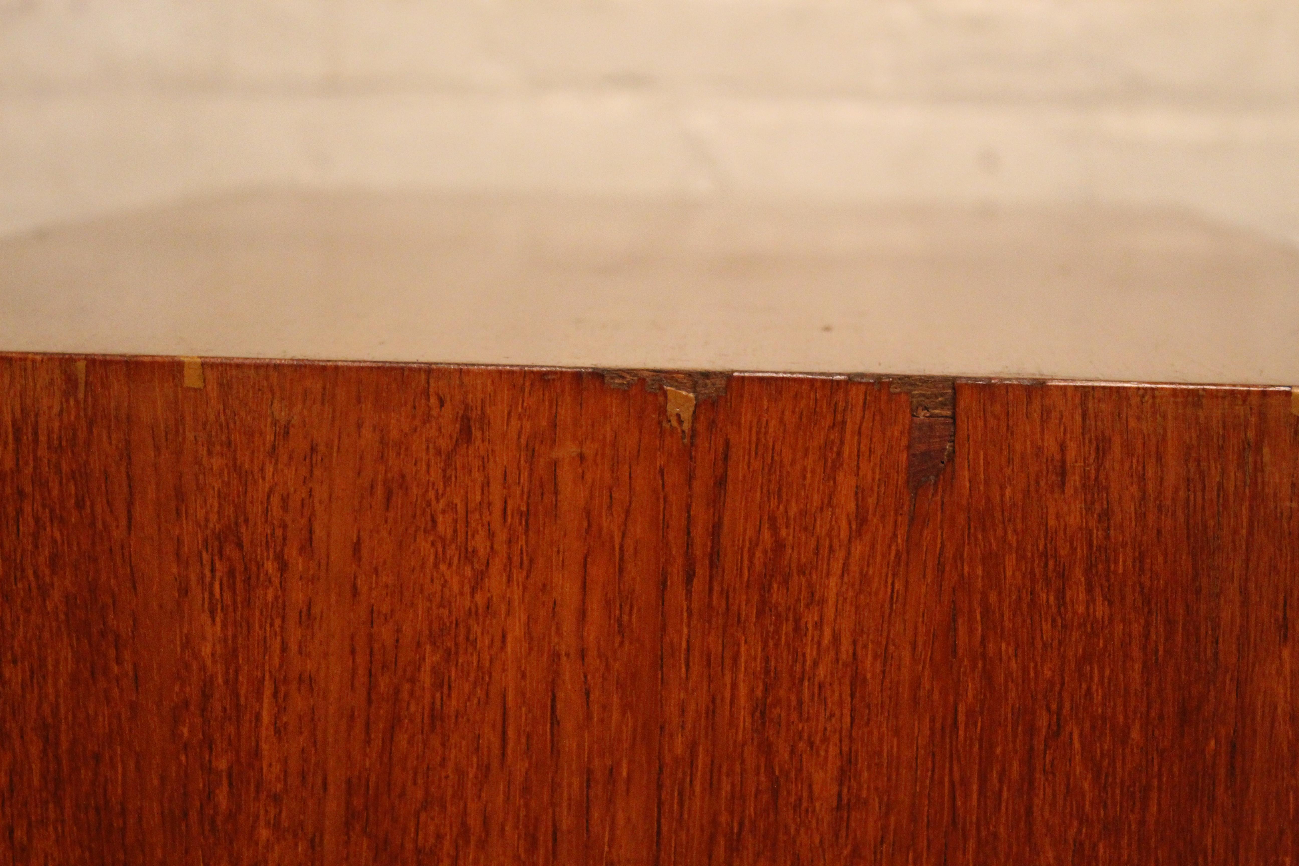 Petite Mid-Century Tambour Door Office Cabinet For Sale 9
