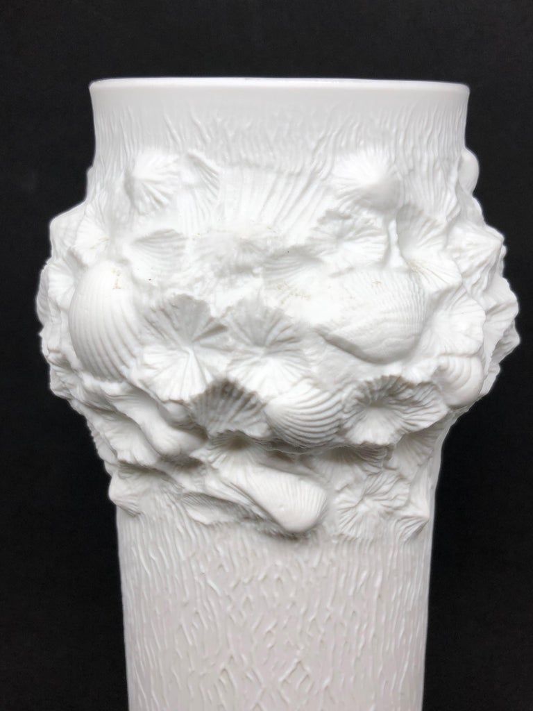 Petite Midcentury Bisque Fossil Vase by Kaiser Porcelain, Germany