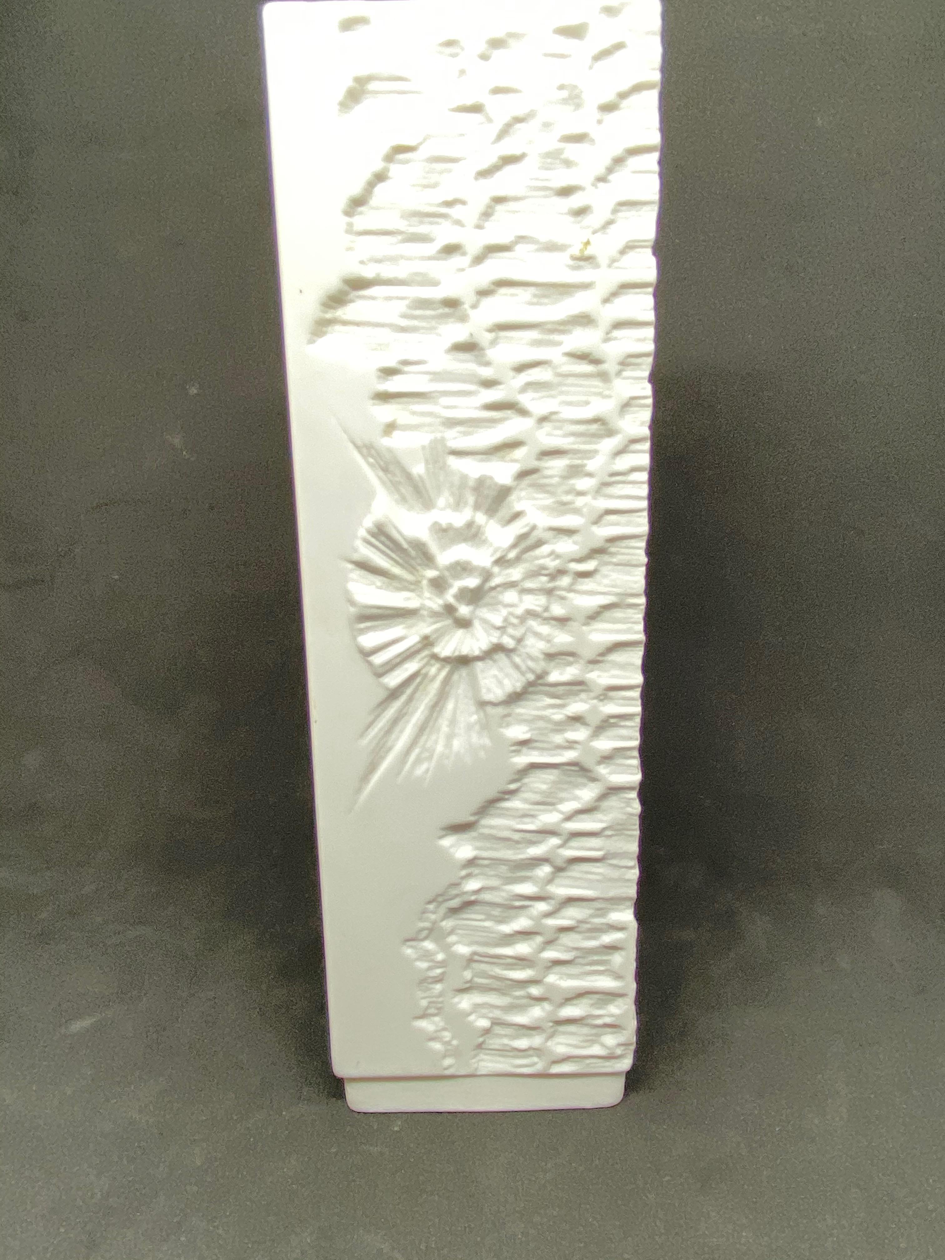 Late 20th Century Petite Midcentury Bisque Fossil Vase by Kaiser Porcelain, Germany, 1970s