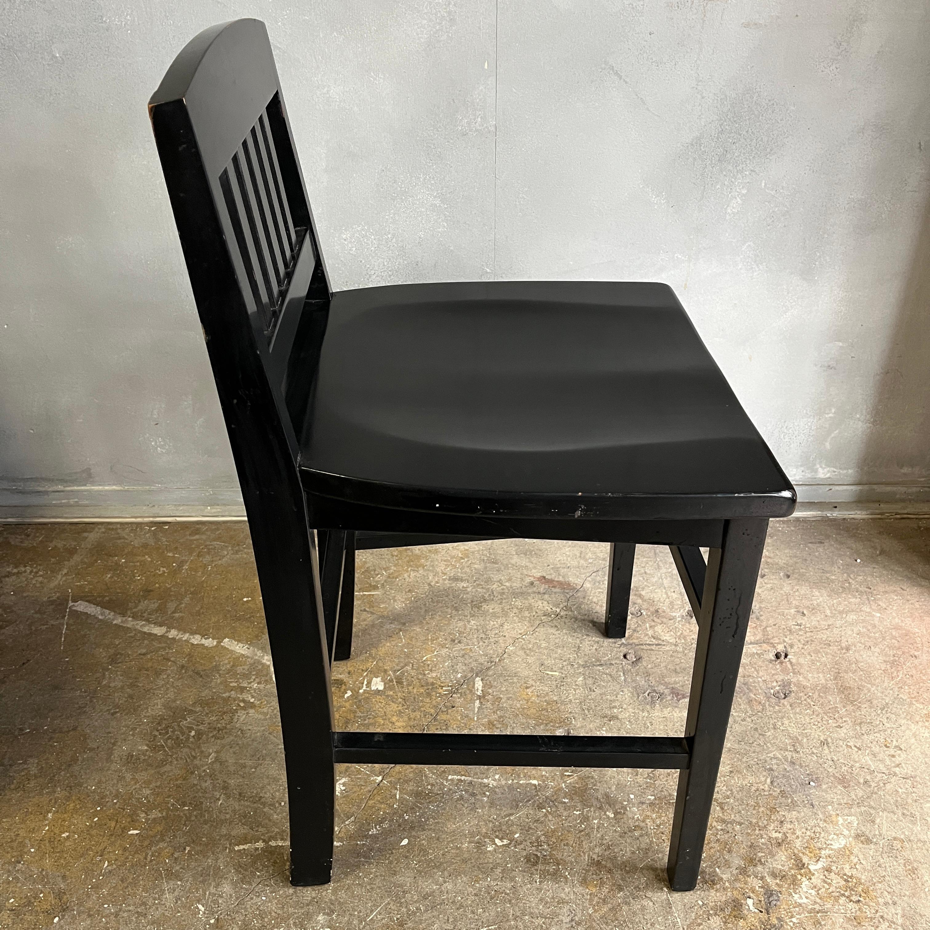Petite Midcentury Black Chair Striking Form For Sale 2