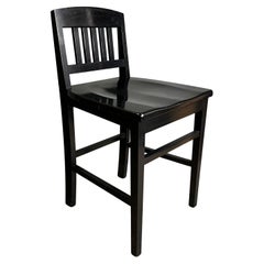 Vintage Petite Midcentury Black Chair Striking Form