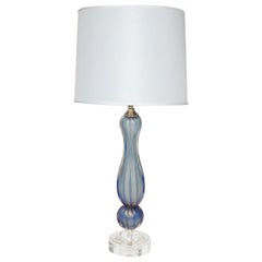 Petite Midcentury Murano Purple Glass Lamp