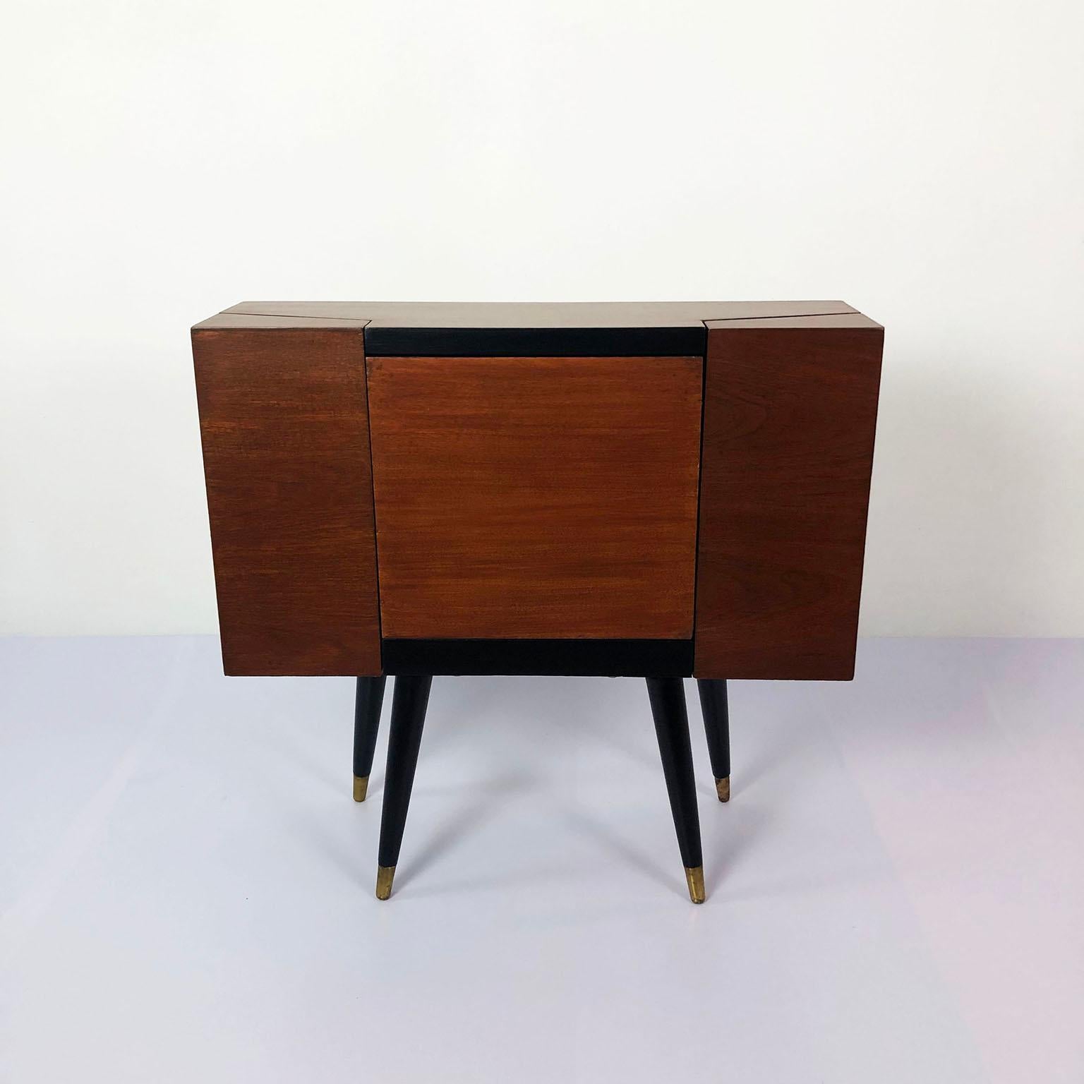 Mid-Century Modern Petite Midcentury Record Player Console