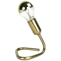 Petite Midcentury Rupert Nikoll Brass Nightstand Table Lamp, 1950s, Austria