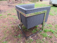 Petite Milo Baughman Chrome Cube Lounge Chair, Mid-Century Modern