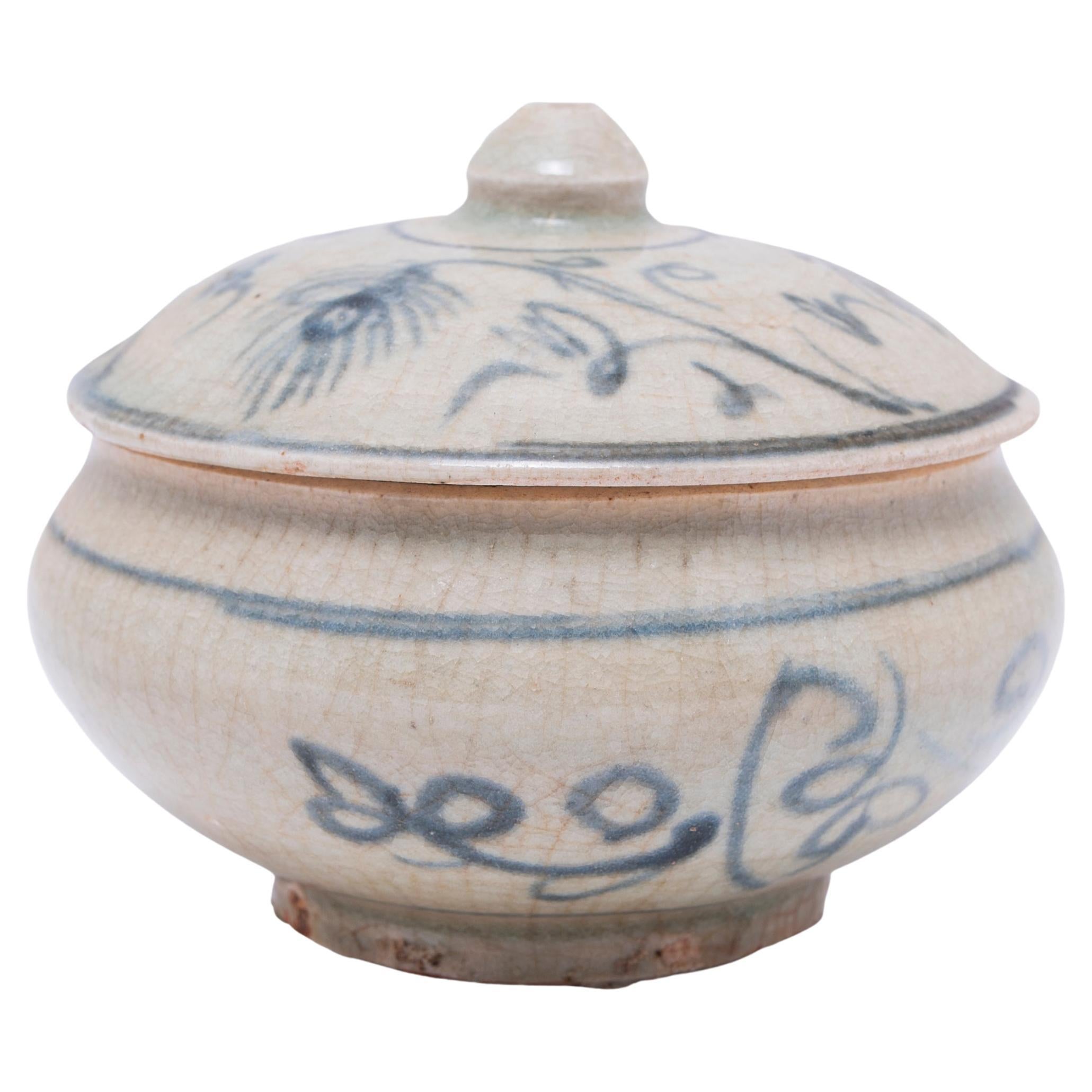 Blue and White Jar Vase at 1stDibs