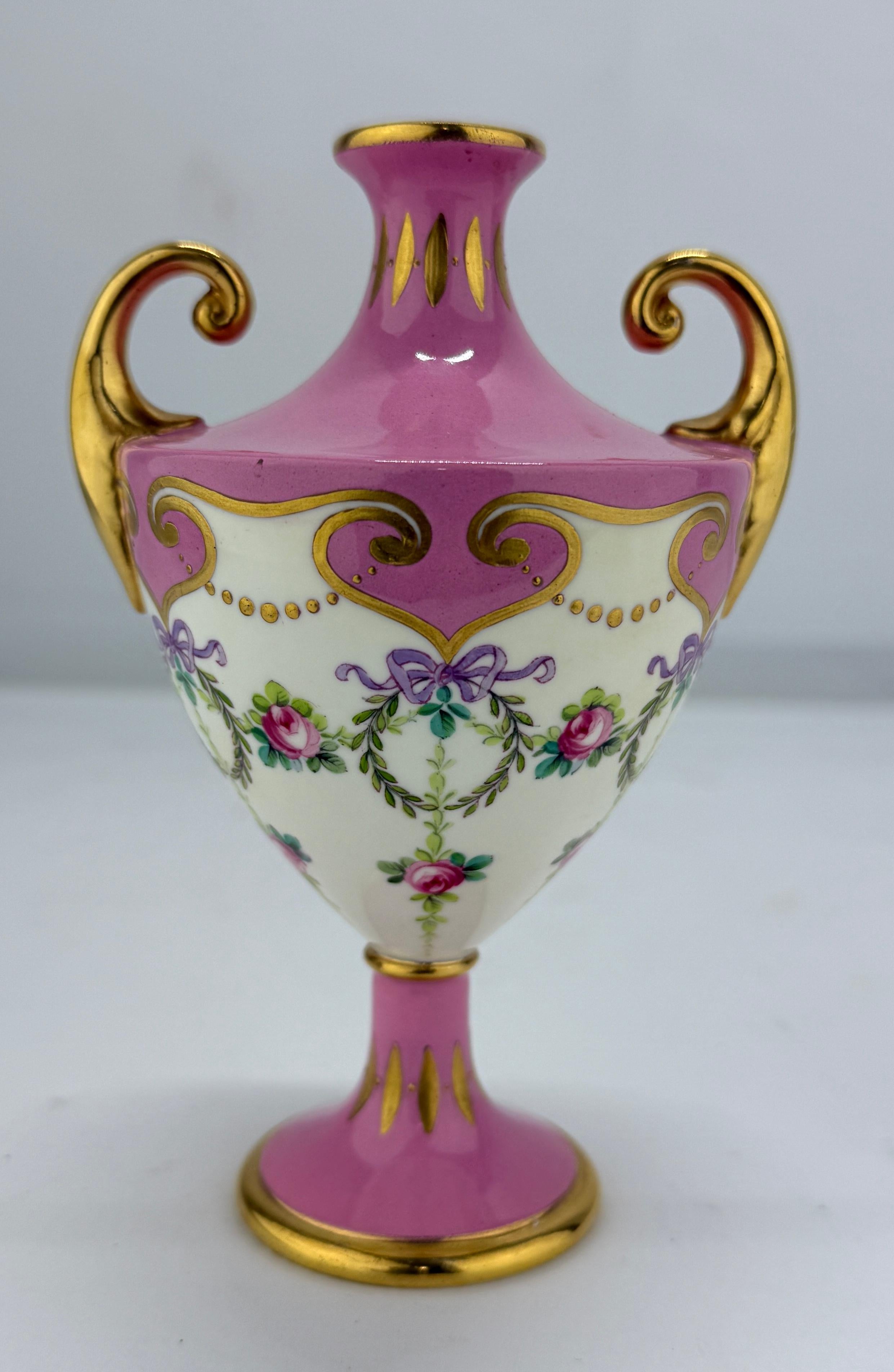 Inglese Petite Minton Vaso da gabinetto in porcellana neoclassica C.C. 1891 in vendita