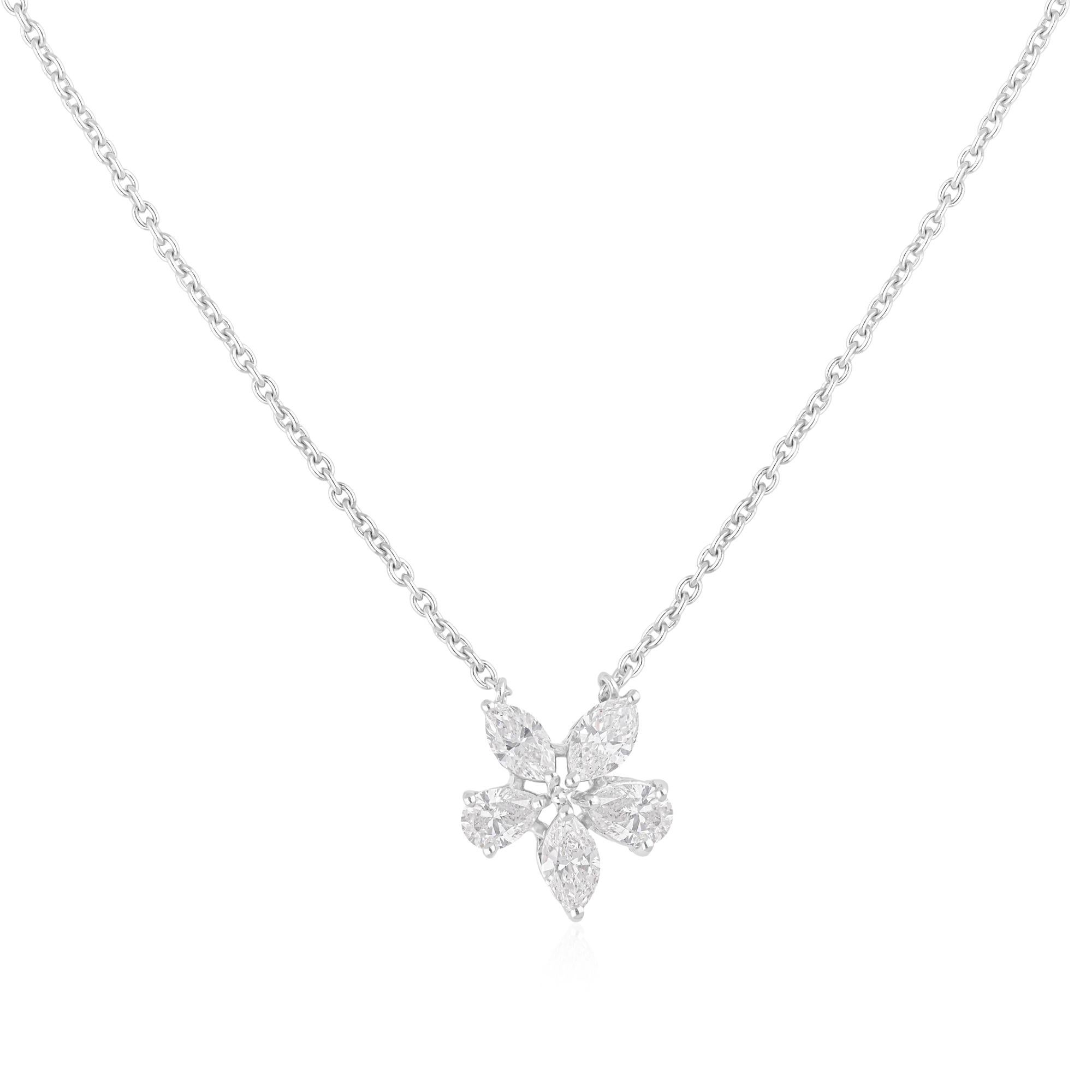Collana Petite con diamanti naturali a taglio misto in oro 18 carati Tutte le tariffe pagate in vendita 1