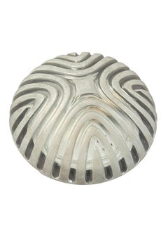 Petite Modernist Futuristic Ice Glass Flush Mount, 1970s