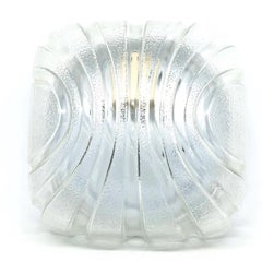 Futuristische Eisglas-Einbaubeleuchtung der Moderne, 1980er Jahre