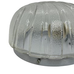 Futuristische Eisglas-Einbaubeleuchtung der Moderne, 1980er Jahre