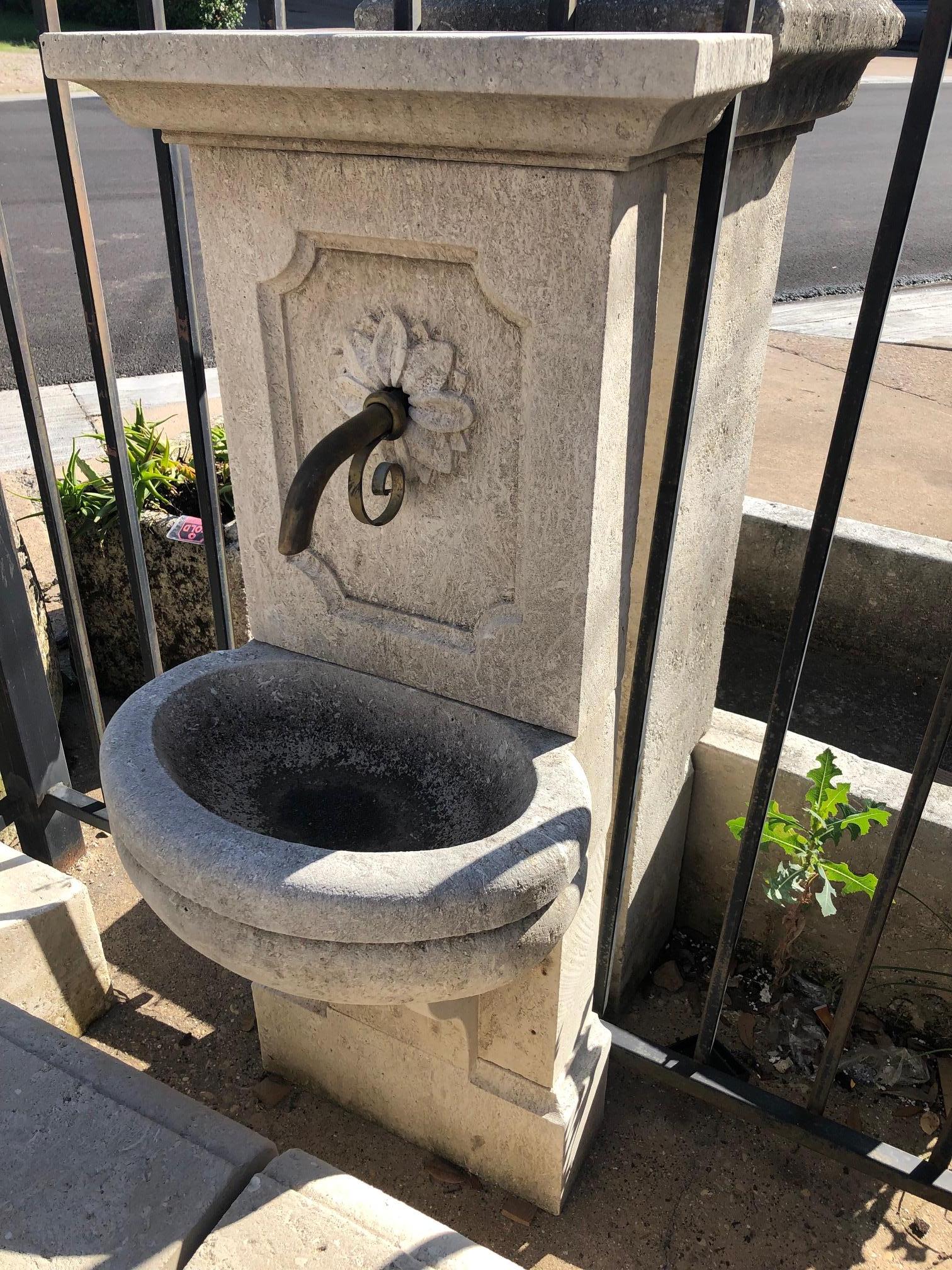 Hand-Carved Petite Murale Wall Fountain