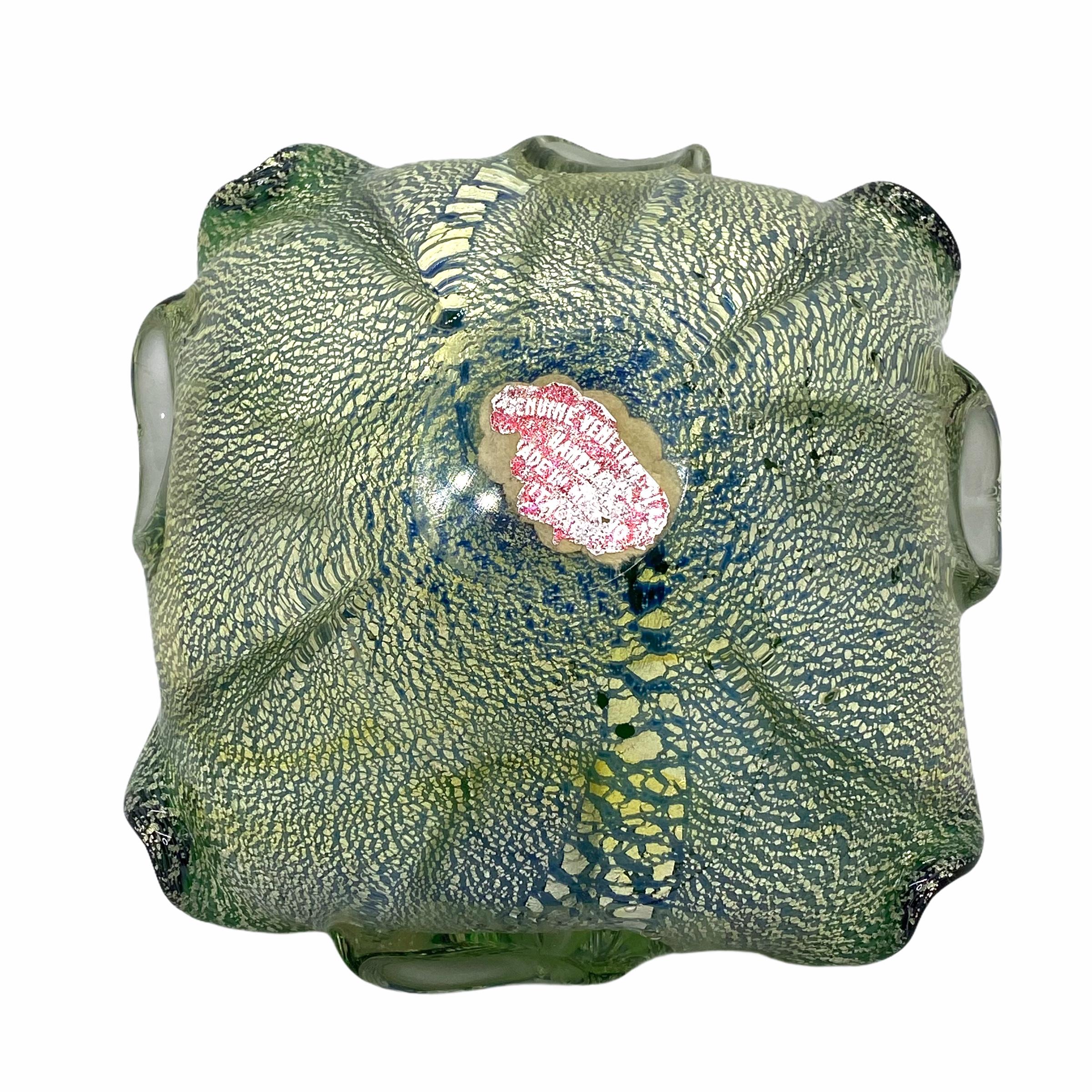 Metà XX secolo Petite Art Bowl o Catchall in vetro di Murano di Barovier Toso, anni '50, Venezia, Italia in vendita