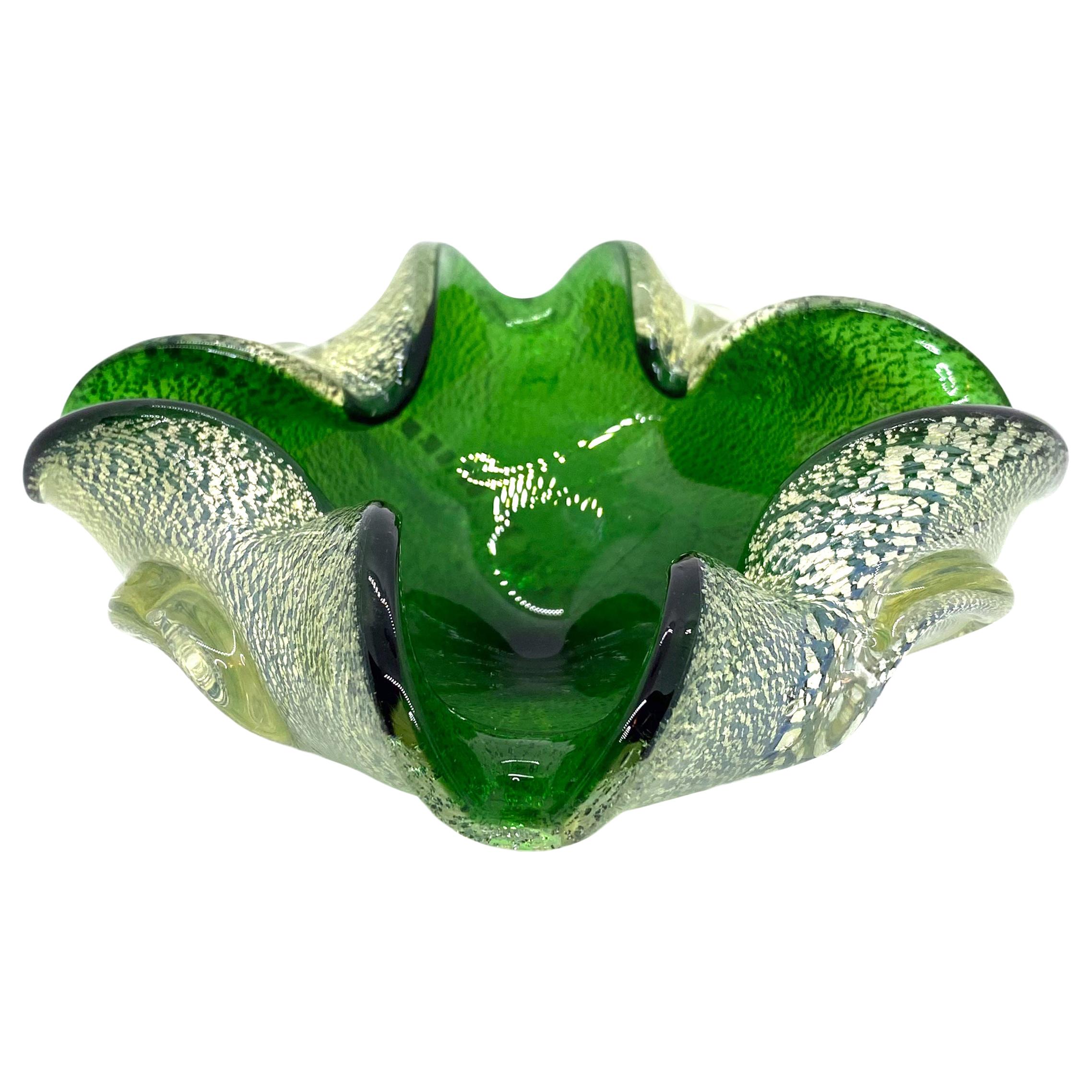 Petite Murano Art Glass Bowl or Catchall by Barovier Toso, 1950s, Venice, Italy For Sale