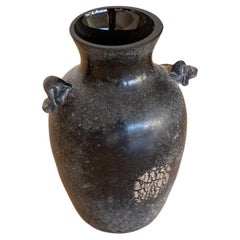 Petite Murano Black Glass Vase