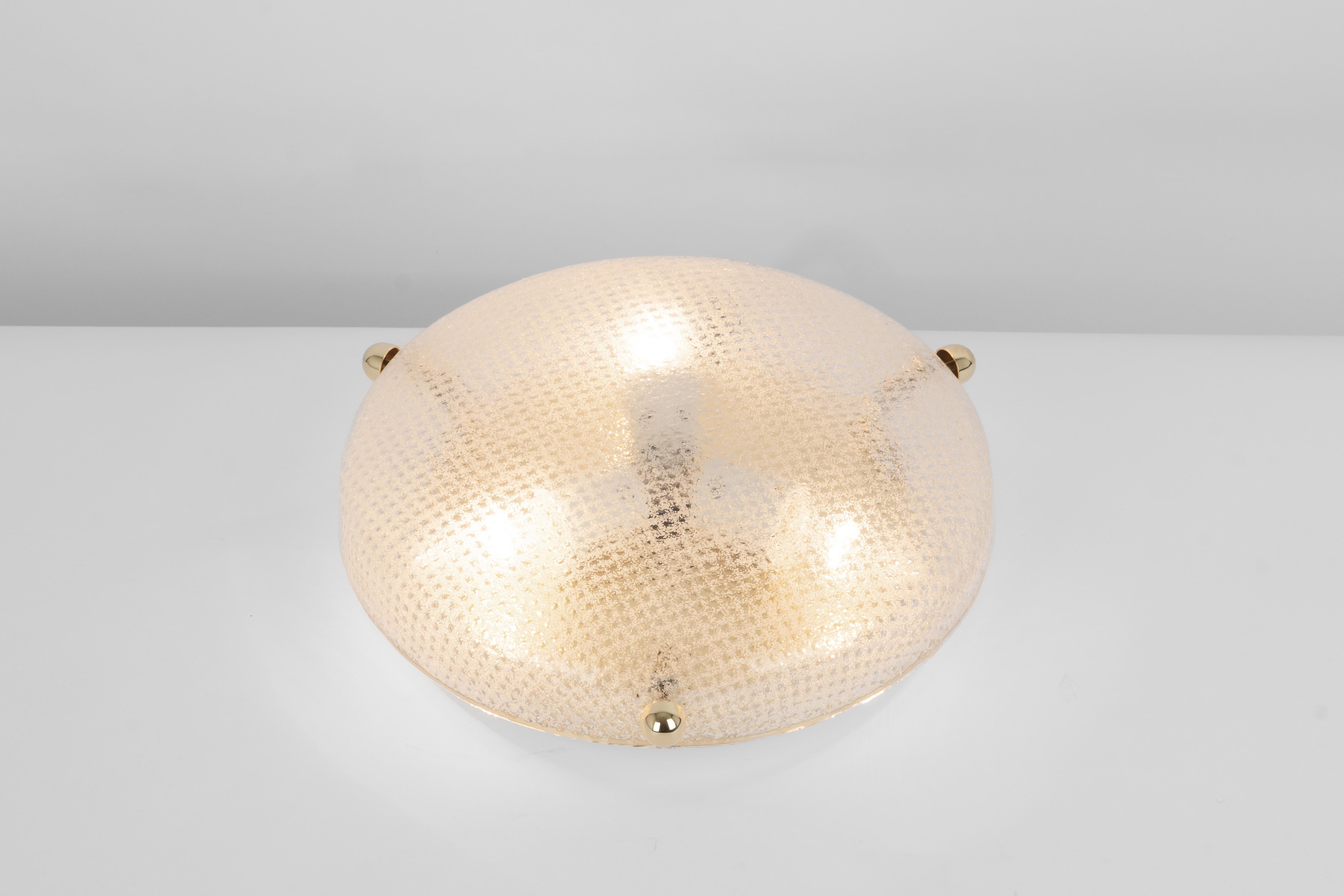 Petite Murano Flushmount / Wall light by Hillebrand, Germany, 1970s For Sale 2