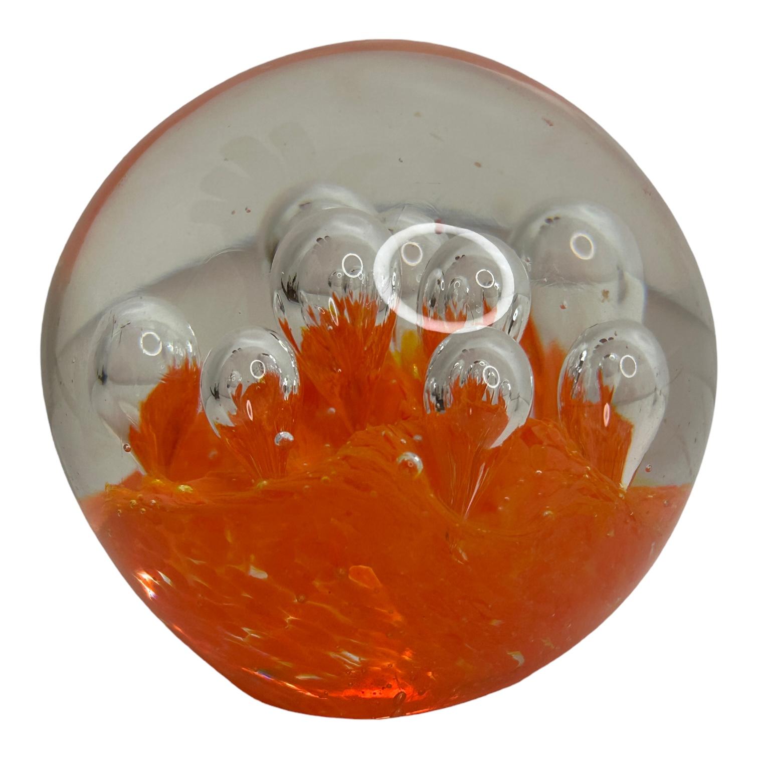 Late 20th Century Petite Murano Glass Paperweight Mid-Century Modern, Italy 1980s For Sale