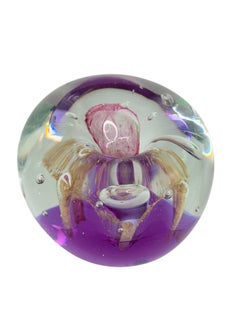 Petite Murano Glas Briefbeschwerer & Stifthalter Stand, Italien 1980er