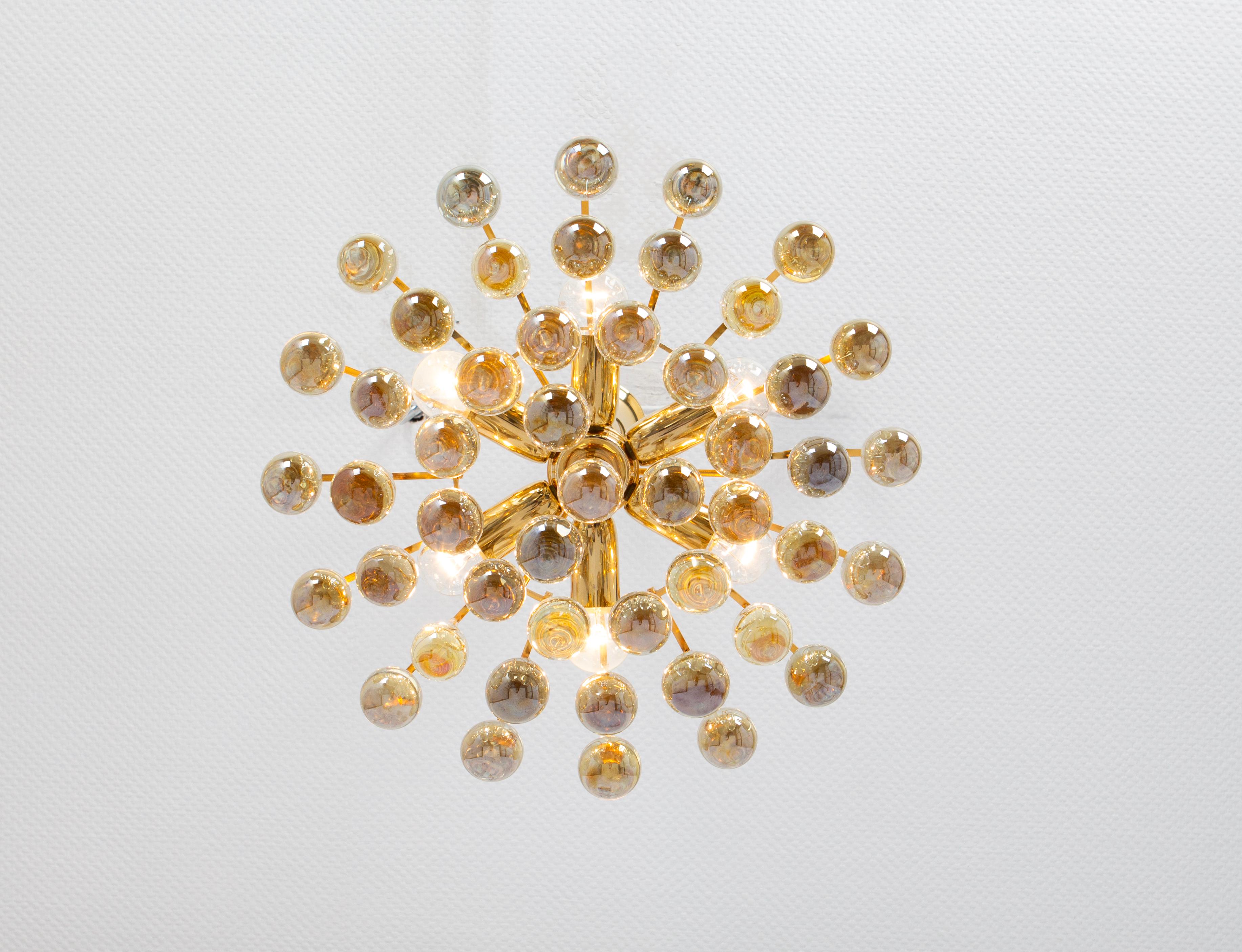 Petit lustre en verre de Murano, Christoph Palme, Allemagne, 1970 Bon état - En vente à Aachen, NRW
