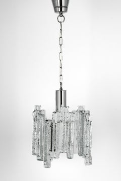 Petite Murano Ice Glass Pendant Light, Germany, 1970s