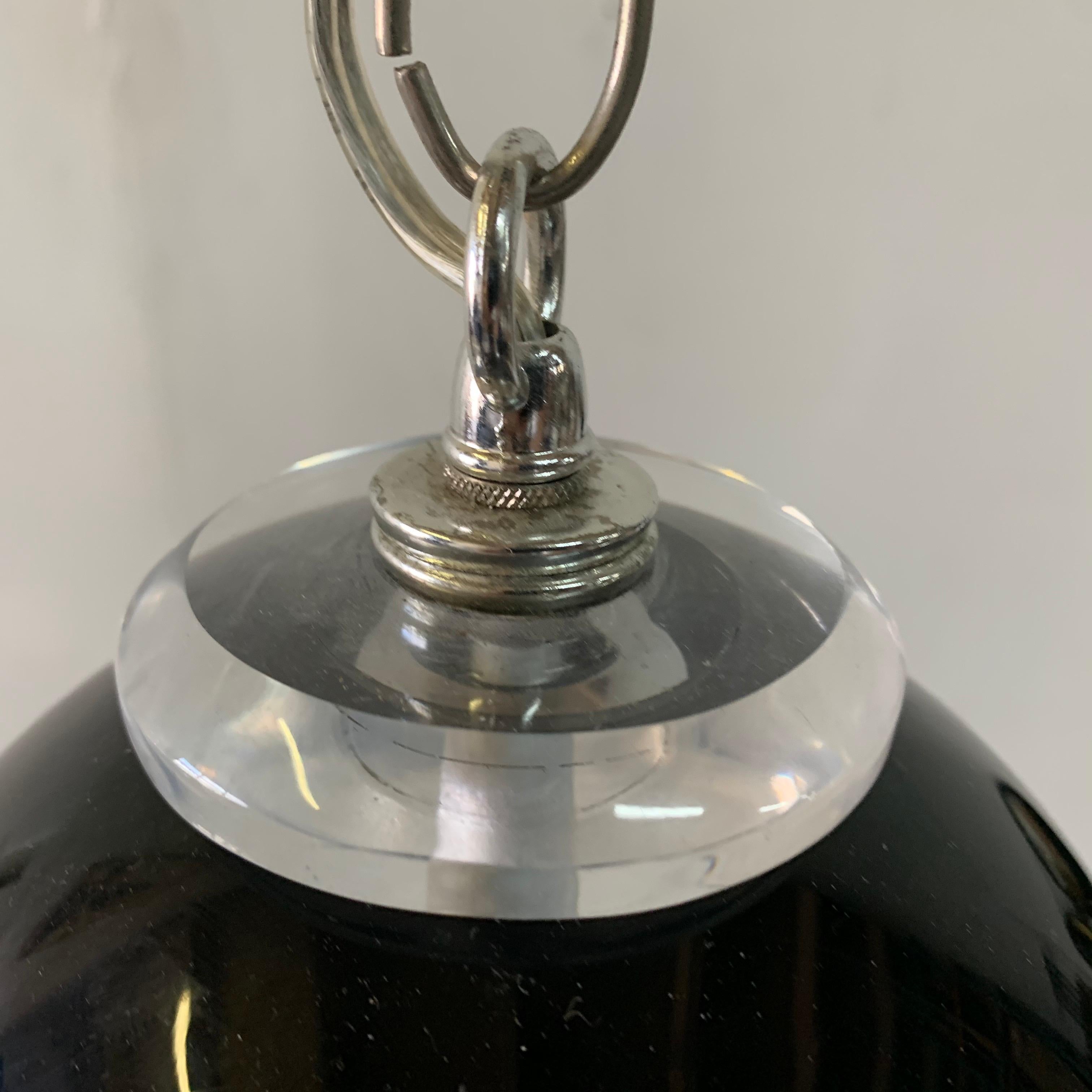 Mid-Century Modern Petite lampe pendante de Murano par AV Mazzega en vente