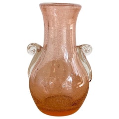 Retro Petite Murano Pink Glass Vase
