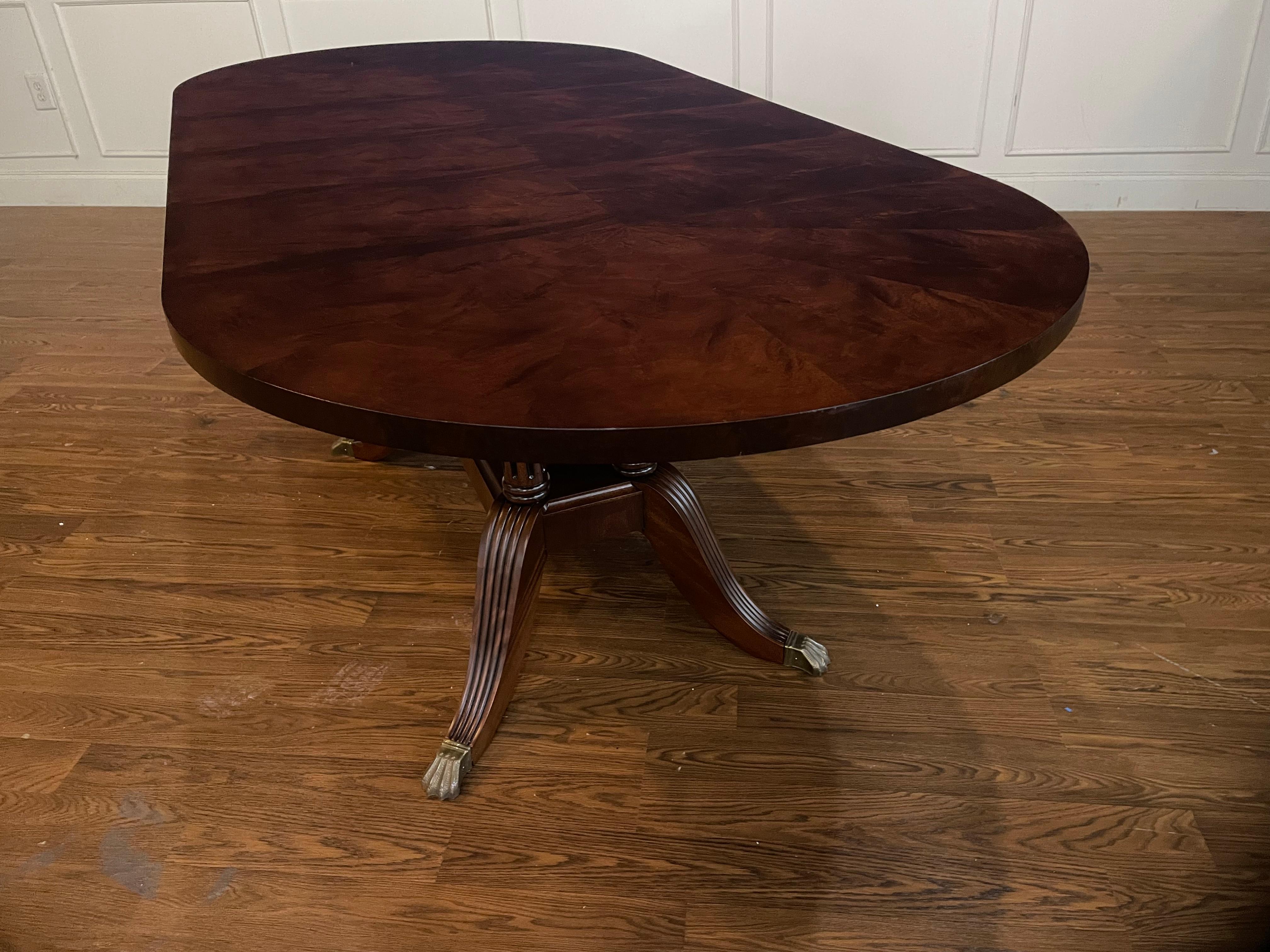 Petite Narrow Traditional Mahogany Dining Table  For Sale 4