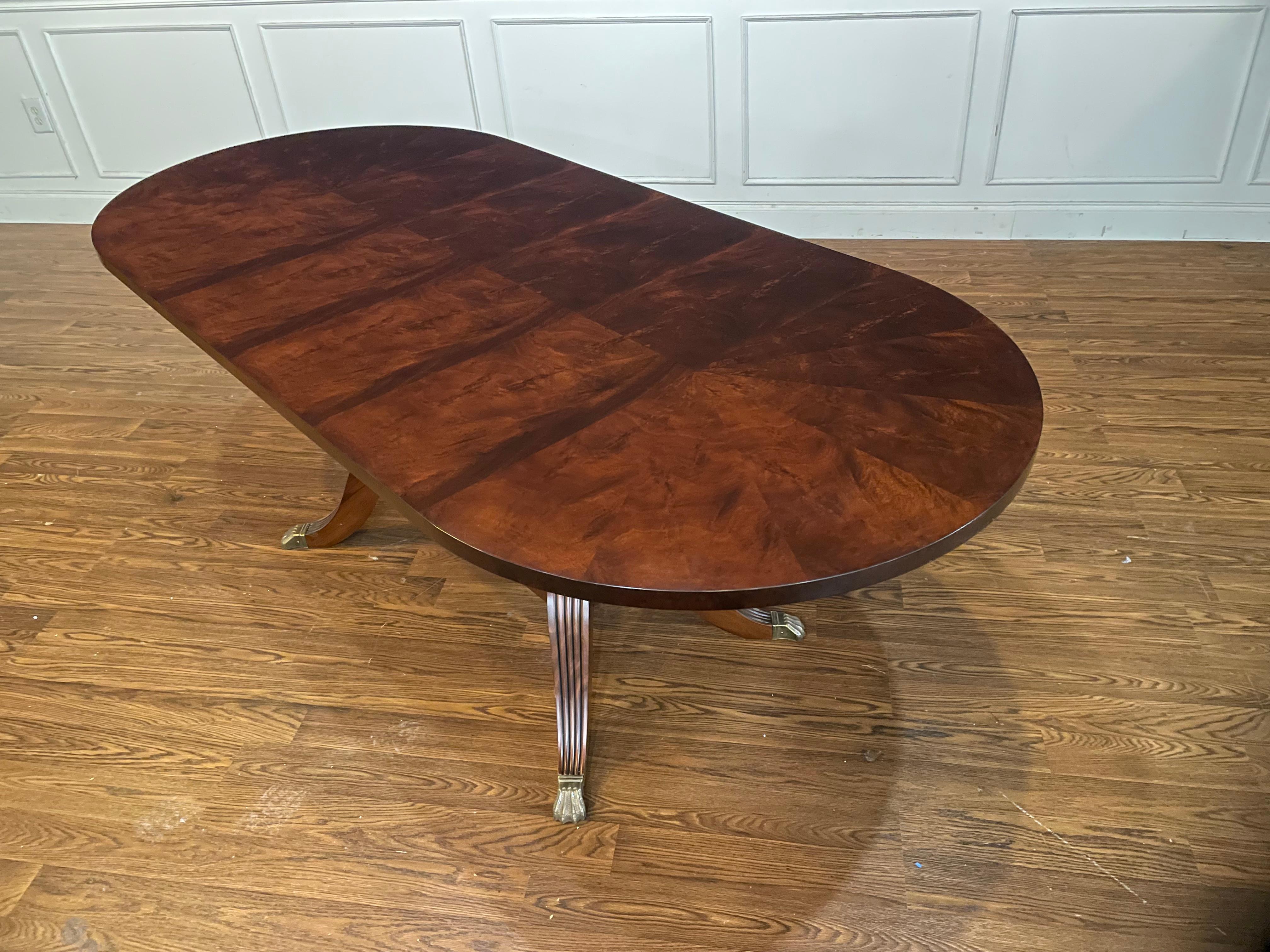 Petite Narrow Traditional Mahogany Dining Table  For Sale 9