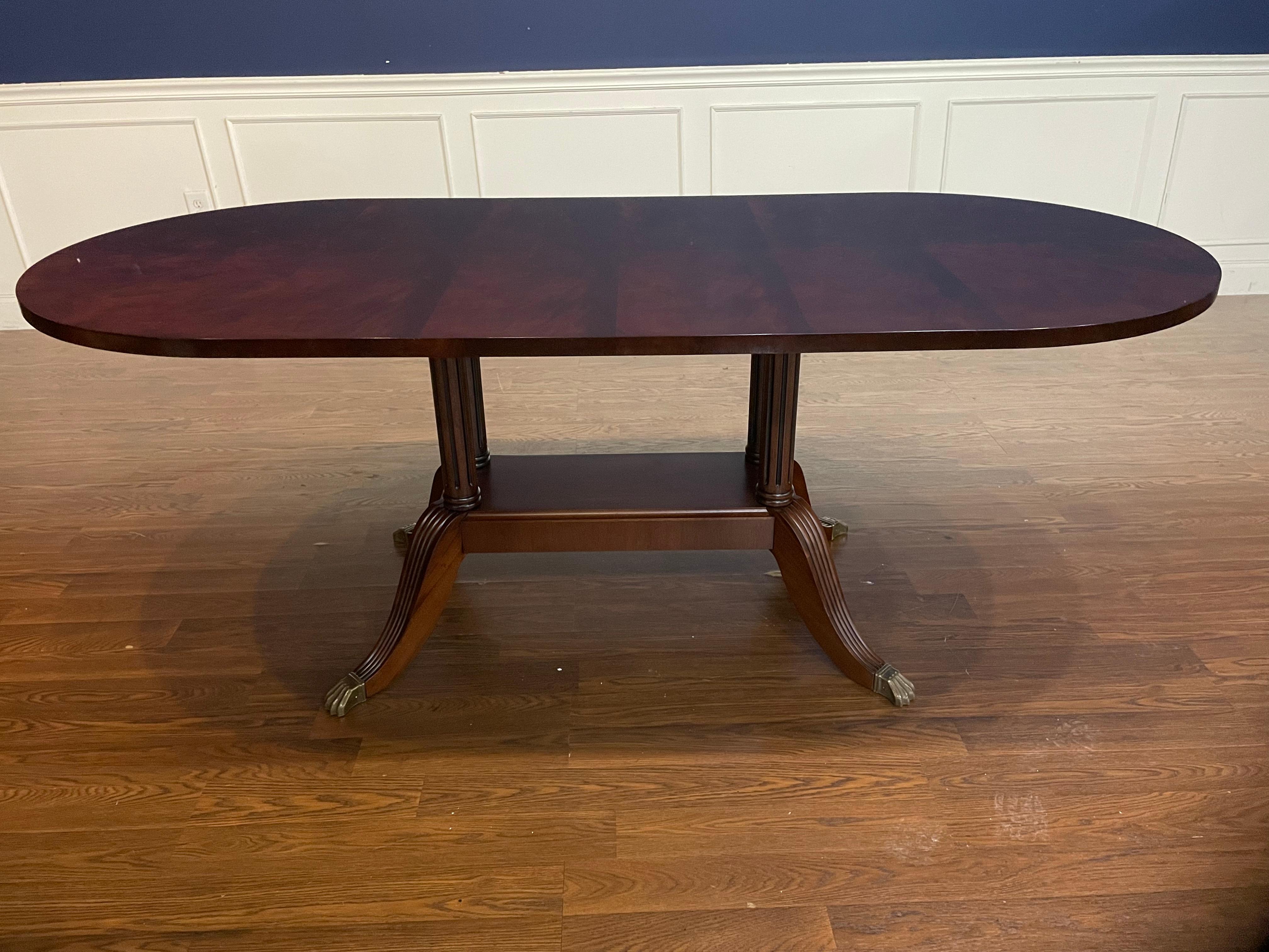 This is one of our smaller narrow mahogany tables with all of the typical character of our standard size tables but proportioned to fit ideally in a New York City style apartment or condo.  It can function as a dining table, breakfast table, meeting
