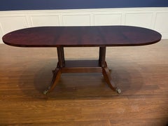 Petite Narrow Traditional Mahogany Dining Table