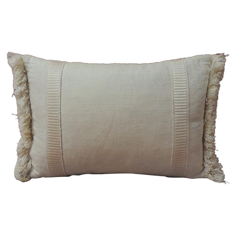 Petite Natural Linen Bolster Decorative Natural Linen Decorative Accent Pillow