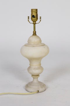 Petite Neoclassical Alabaster Urn Lamp